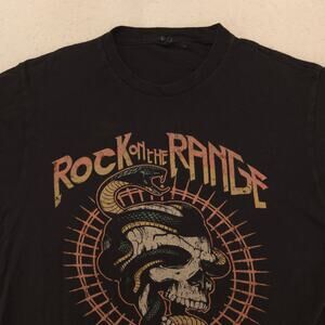 Rock on the Range Band Short Sleeve Graphic Crew Neck T Shirt Mens Size M Black
